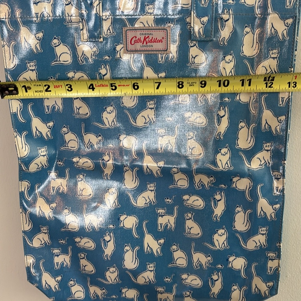 Cath Kidston original London PVC coated cotton tote bag with cat & mouse print - Picture 10 of 11
